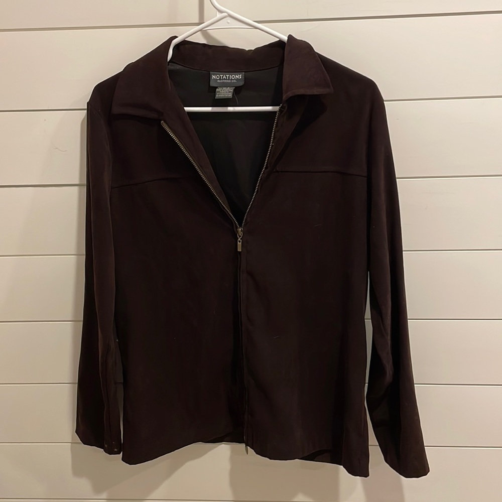 Brown polyester jacket